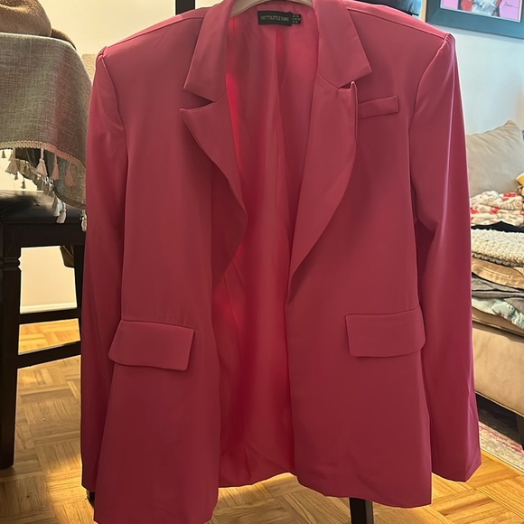 PrettyLittleThing Jackets & Blazers - PLT hot pink blazer